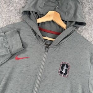 Stanford Cardinal Hoodie Mens Medium Gray NCAA Football Nike Dri-FIT On Field